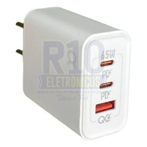 CARREGADOR TIPO-C A´GOLD CA46-5 65W TURBO C/3USB