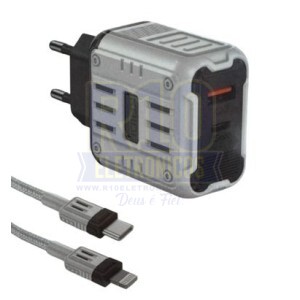 CARREGADOR IPHONE KAIDI KD-692CL 45W TURBO