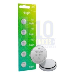 BATERIA CR2477 ELGIN LITIO 3V CARTELA C/5