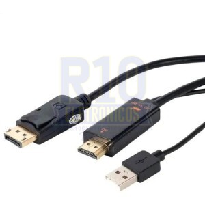 CABO ADAPTADOR HDMI P/ DP TOMATE MTV-221 (DISPLAY PORT)