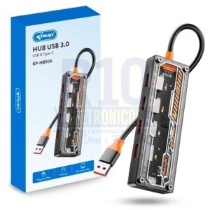 HUB USB 5 PORTAS 3.0 KNUP KP-HB506 USB-A/USB TIPO-C