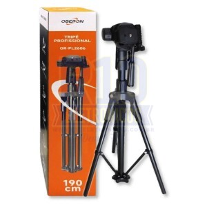 TRIPÉ PROFISSIONAL OBERON OR-PL2606 190CM PARA CÂMERA