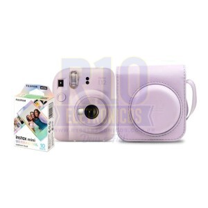 KIT INSTAX MINI 12 CAMERA+BOLSA+10 FILMES LILÁS FUJIFILM