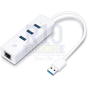 ADAPTADOR DE REDE TP-LINK UE330 USB3.0 RJ45 GIGABIT + HUB USB