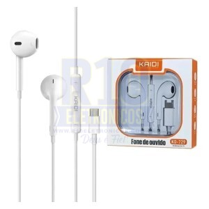 FONE KAIDI TIPO-C COM MICROFONE KD-729