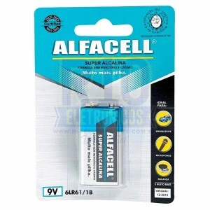 BATERIA 9V ALFACELL 6LR61 SUPER ALCALINA