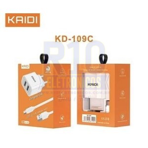 CARREGADOR KAIDI TIPO-C KD-109C 12W 2USB