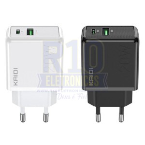 CARREGADOR IPHONE KAIDI KD-670A 20W FONTE USB-C TURBO