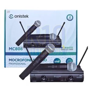 MICROFONE SEM FIO DUPLO ONISTEK MC806 VHF