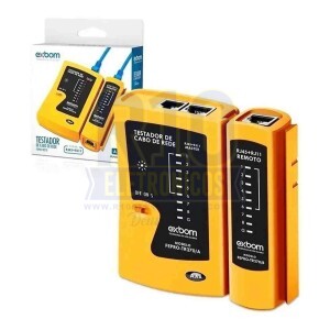 TESTADOR DE CABO DE REDE EXBOM TR270 RJ45+RJ11