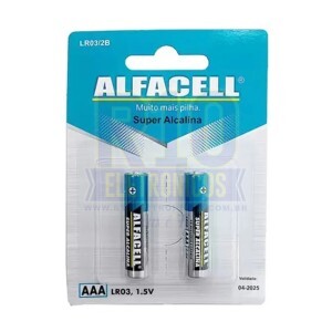 PILHA AAA C/2 ALFACELL SUPER ALCALINA LR03/2B