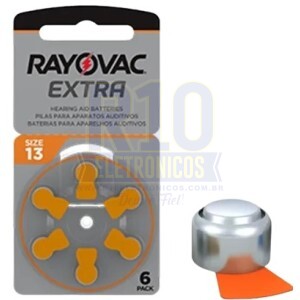 BATERIA 13 RAYOVAC EXTRA PARA APARELHO AUDITIVO C/6