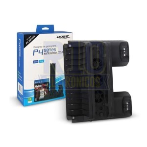 BASE PARA PS4 DOBE P-4 TPA-882 COM CARREGADOR DE CONTROLE E SUPORTE PARA JOGOS