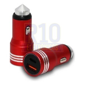 CARREGADOR VEICULAR OBERON OR-IC108/C 1USB-A 1USB-C